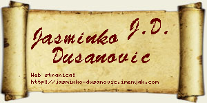 Jasminko Dušanović vizit kartica